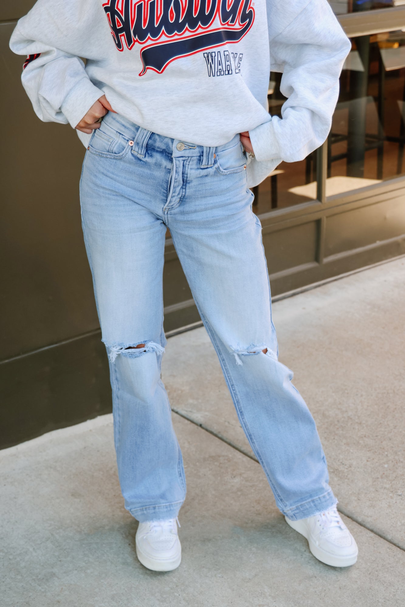 ZOE WIDE CUFF STRAIGHT LEG JEANS