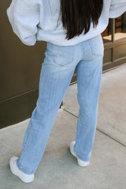 ZOE WIDE CUFF STRAIGHT LEG JEANS