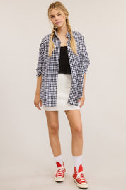 FIT CHECK GINGHAM BUTTON DOWN TOP