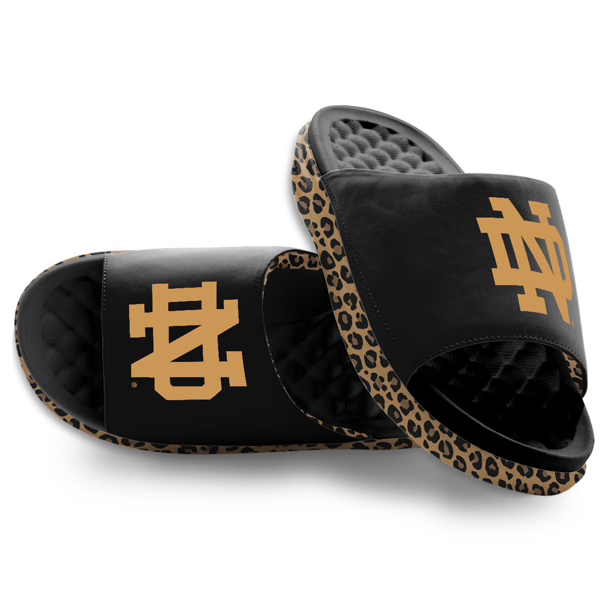 Notre Dame Fighting Irish Cheetah Dip Motive Slide Sandles