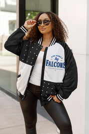 AIR FORCE FALCONS INNER DRIVE THROWBACK VARSITY BOMBER JACKET