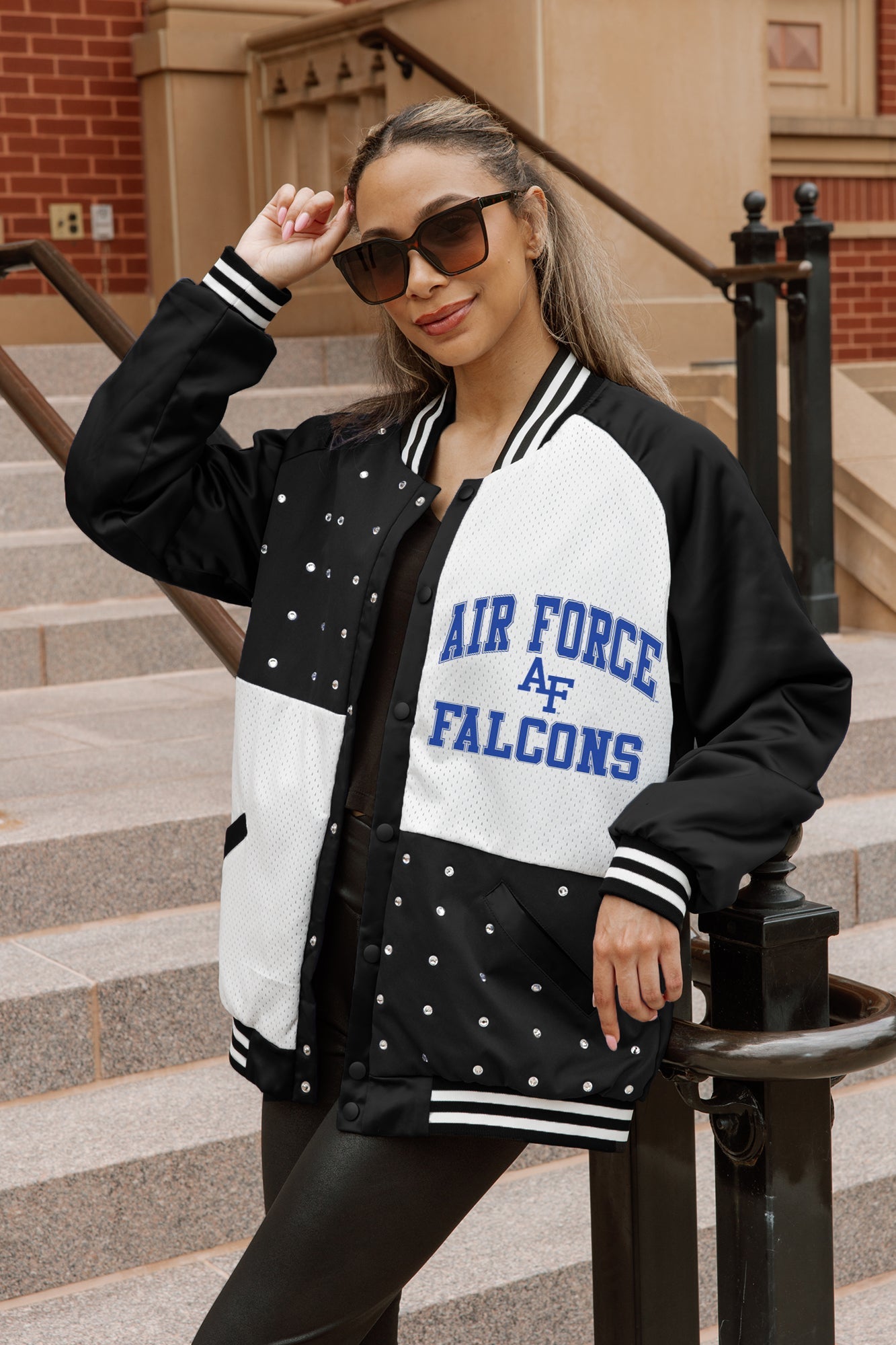 AIR FORCE FALCONS REFINED RIVALRY THROWBACK VARSITY BOMBER JACKET