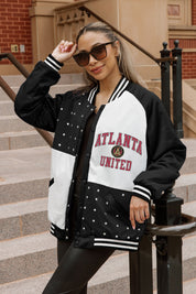 ATLANTA UNITED FC REFINED RIVALRY THROWBACK VARSITY BOMBER JACKET