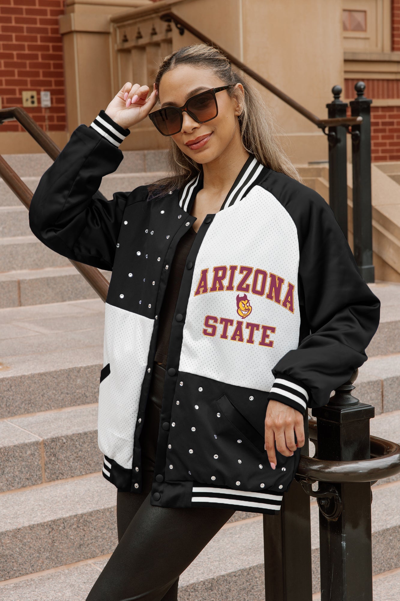 ARIZONA STATE SUN DEVILS REFINED RIVALRY THROWBACK VARSITY BOMBER JACKET