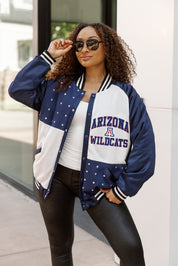 ARIZONA WILDCATS REFINED RIVALRY THROWBACK VARSITY BOMBER JACKET