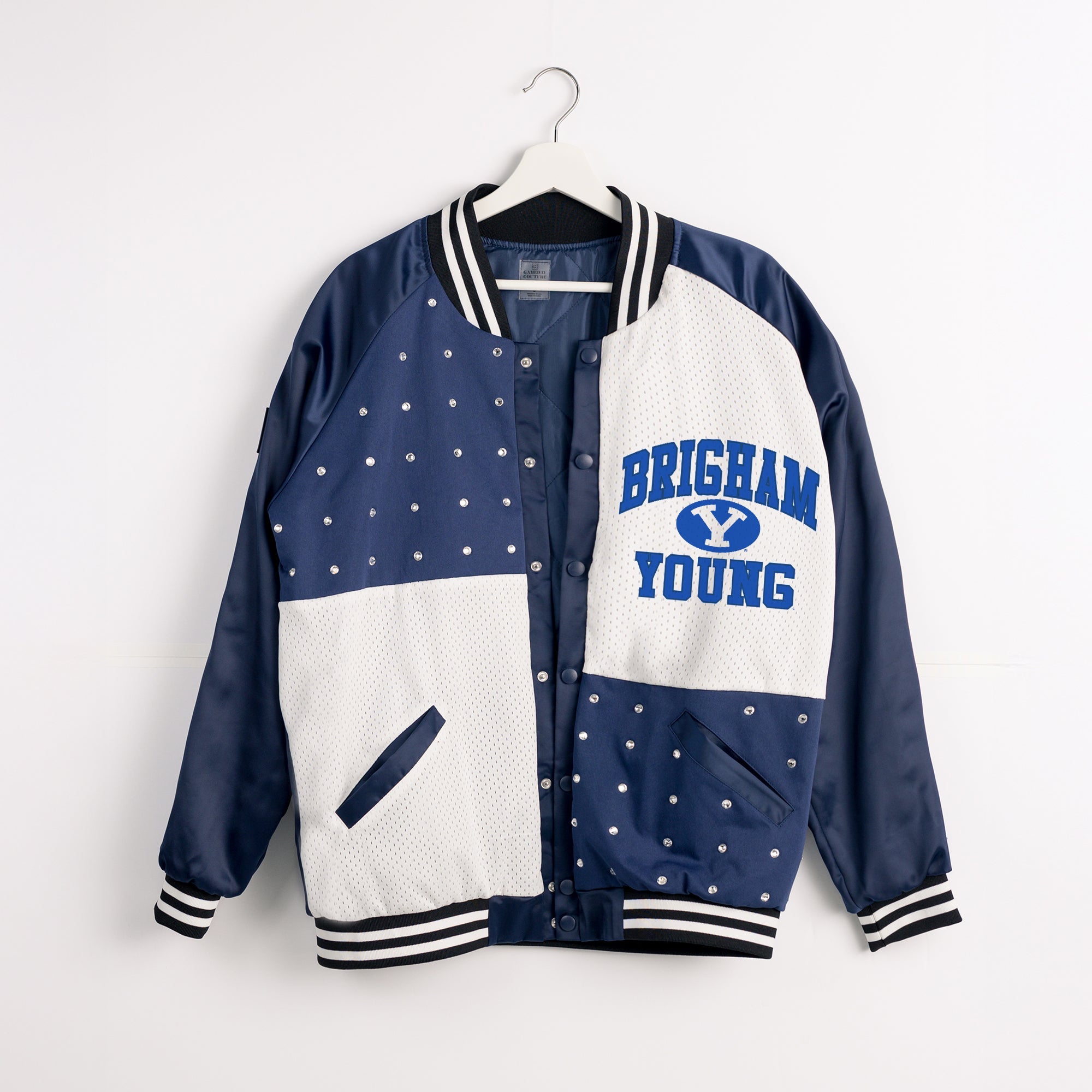 BYU COUGARS REFINED RIVALRY THROWBACK VARSITY BOMBER JACKET