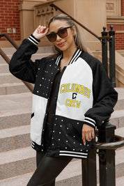 COLUMBUS CREW SC REFINED RIVALRY THROWBACK VARSITY BOMBER JACKET