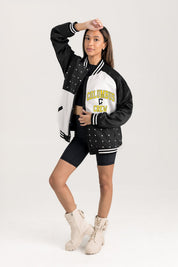 COLUMBUS CREW SC REFINED RIVALRY THROWBACK VARSITY BOMBER JACKET