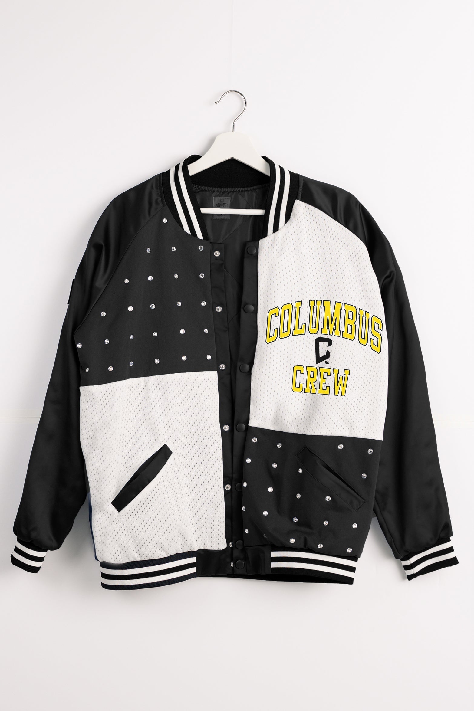 COLUMBUS CREW SC REFINED RIVALRY THROWBACK VARSITY BOMBER JACKET