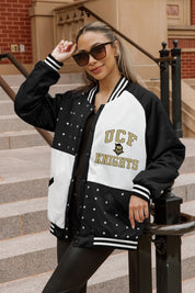 CENTRAL FLORIDA KNIGHTS REFINED RIVALRY THROWBACK VARSITY BOMBER JACKET