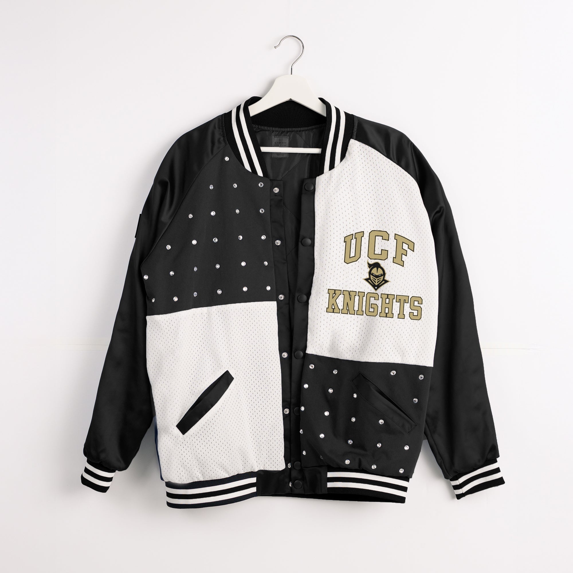 CENTRAL FLORIDA KNIGHTS REFINED RIVALRY THROWBACK VARSITY BOMBER JACKET