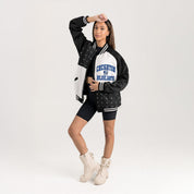 CREIGHTON BLUEJAYS REFINED RIVALRY THROWBACK VARSITY BOMBER JACKET