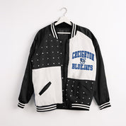 CREIGHTON BLUEJAYS REFINED RIVALRY THROWBACK VARSITY BOMBER JACKET