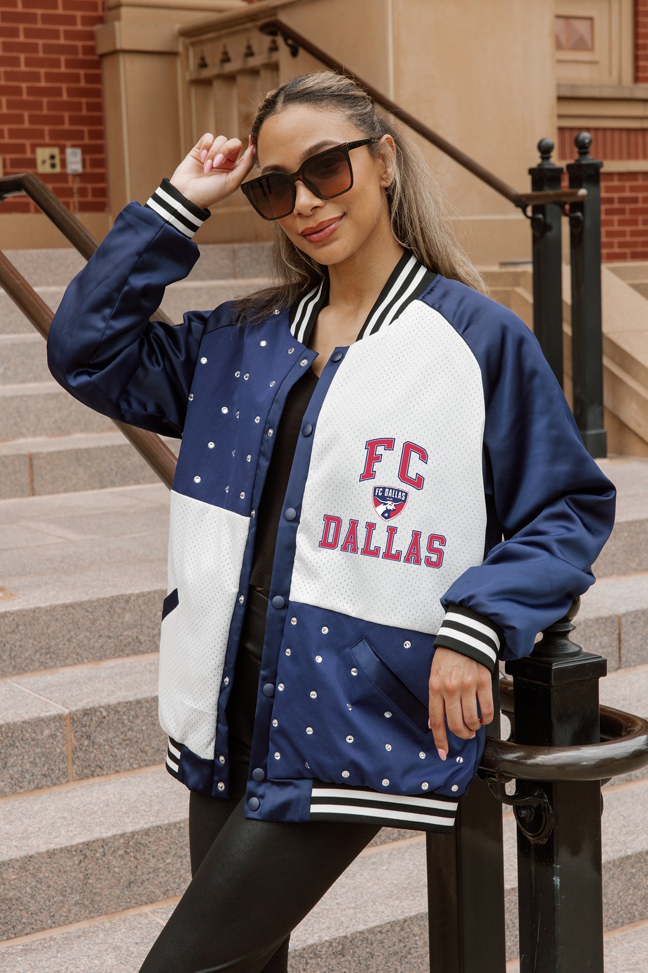 FC DALLAS REFINED RIVALRY THROWBACK VARSITY BOMBER JACKET