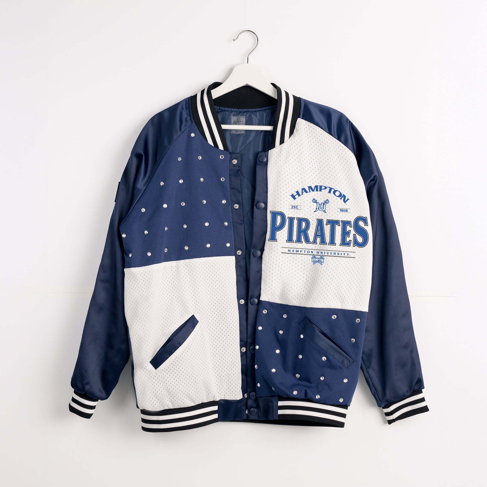 HAMPTON PIRATES INNER DRIVE THROWBACK VARSITY BOMBER JACKET