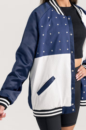 ILLINOIS FIGHTING ILLINI INNER DRIVE THROWBACK VARSITY BOMBER JACKET