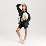 IOWA HAWKEYES REFINED RIVALRY THROWBACK VARSITY BOMBER JACKET
