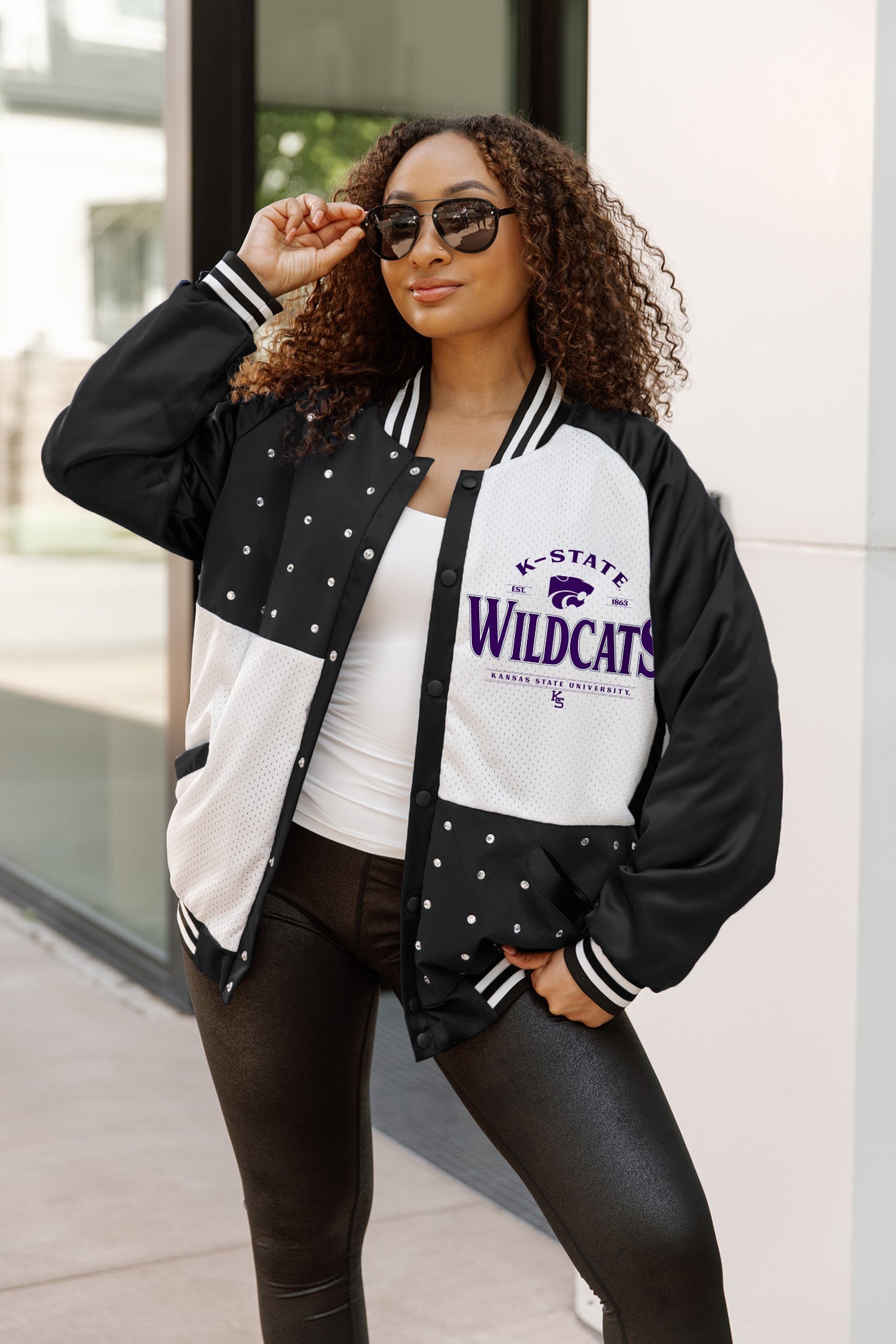 KANSAS STATE WILDCATS INNER DRIVE THROWBACK VARSITY BOMBER JACKET