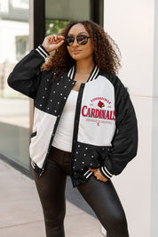 LOUISVILLE CARDINALS INNER DRIVE THROWBACK VARSITY BOMBER JACKET