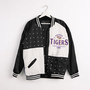 LSU TIGERS INNER DRIVE THROWBACK VARSITY BOMBER JACKET