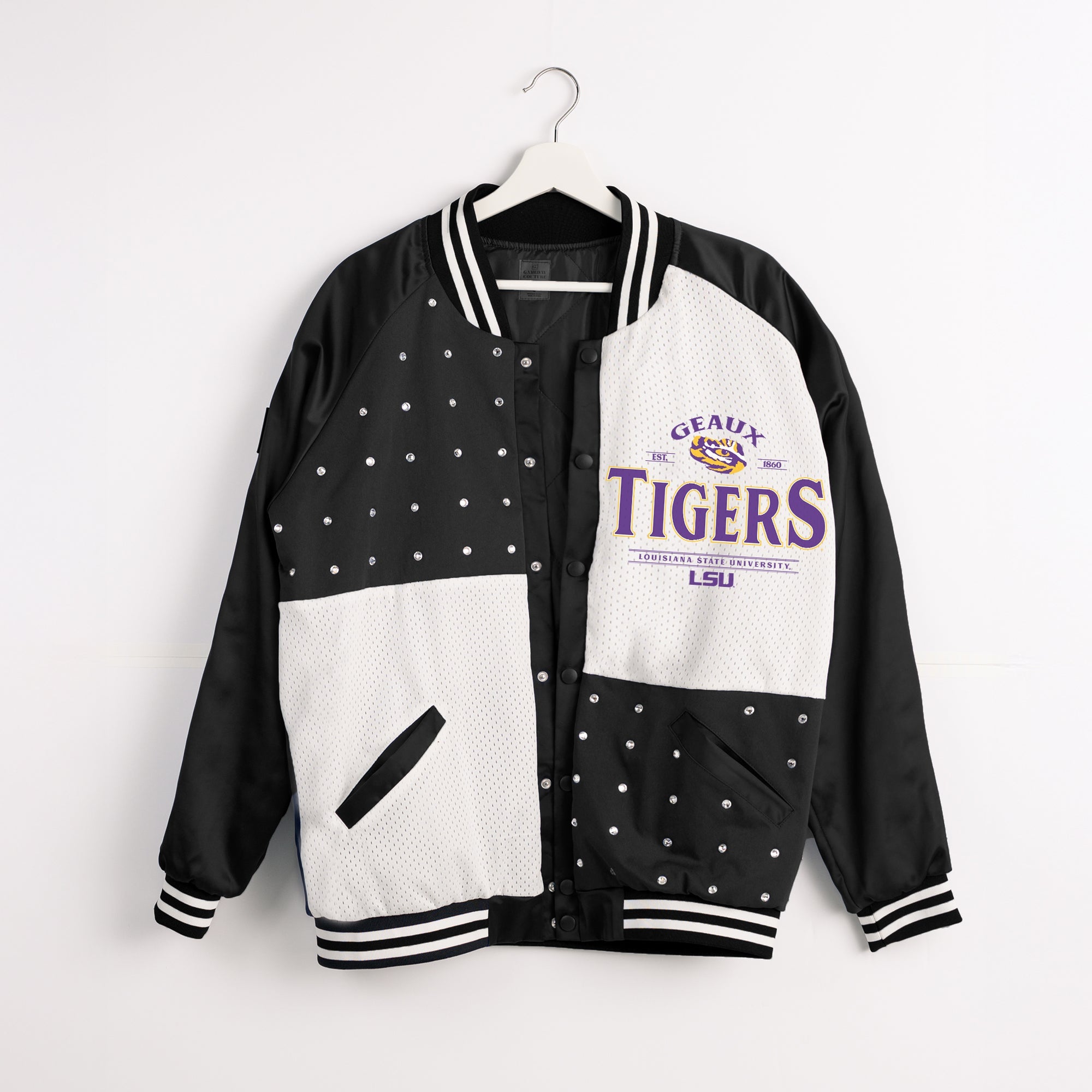 LSU TIGERS INNER DRIVE THROWBACK VARSITY BOMBER JACKET
