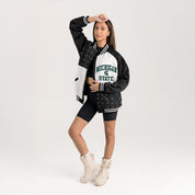MICHIGAN STATE SPARTANS REFINED RIVALRY THROWBACK VARSITY BOMBER JACKET
