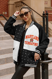 MARYLAND TERRAPINS REFINED RIVALRY THROWBACK VARSITY BOMBER JACKET