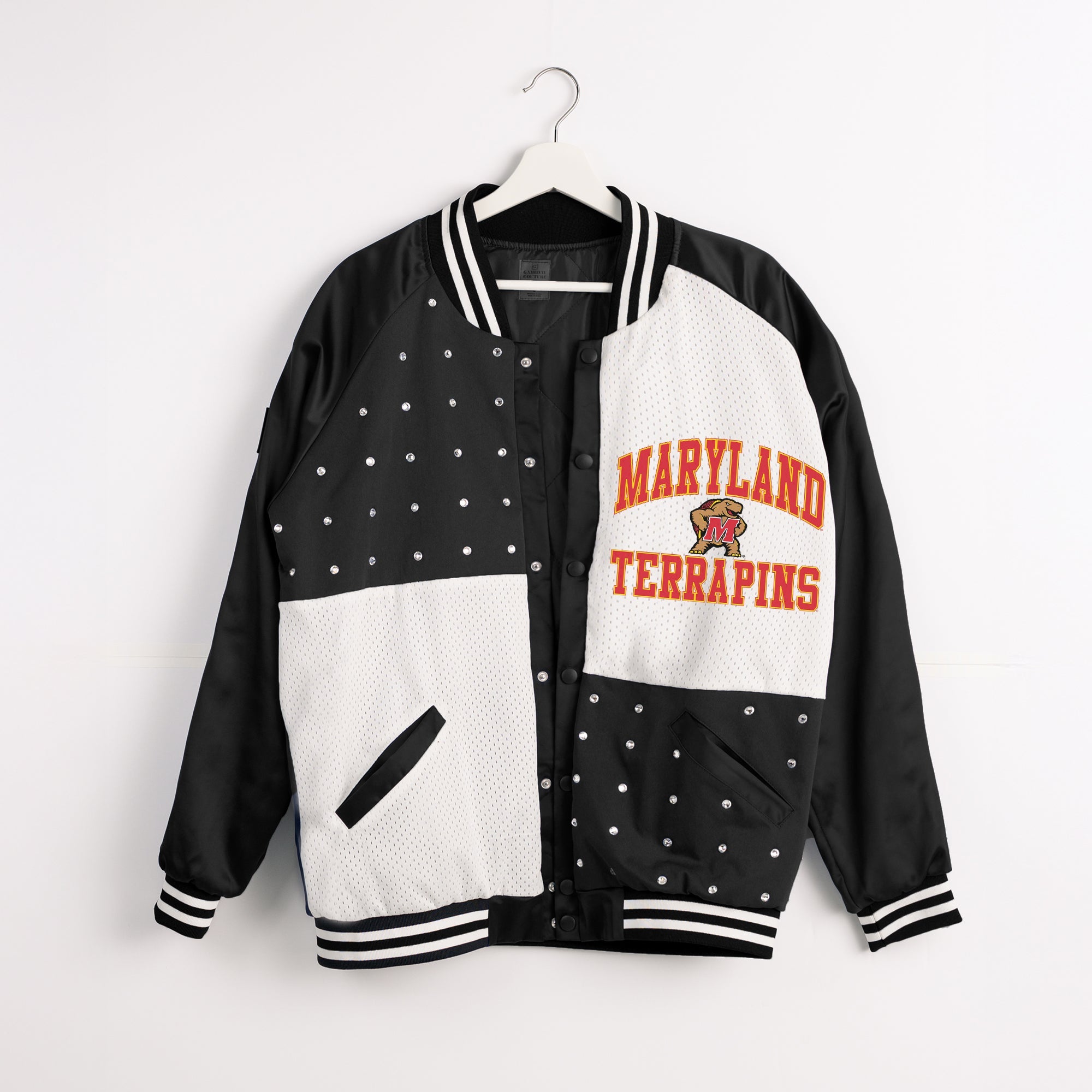 MARYLAND TERRAPINS REFINED RIVALRY THROWBACK VARSITY BOMBER JACKET
