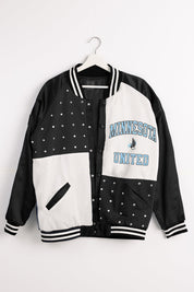 MINNESOTA UNITED REFINED RIVALRY THROWBACK VARSITY BOMBER JACKET
