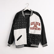 MINNESOTA GOLDEN GOPHERS REFINED RIVALRY THROWBACK VARSITY BOMBER JACKET