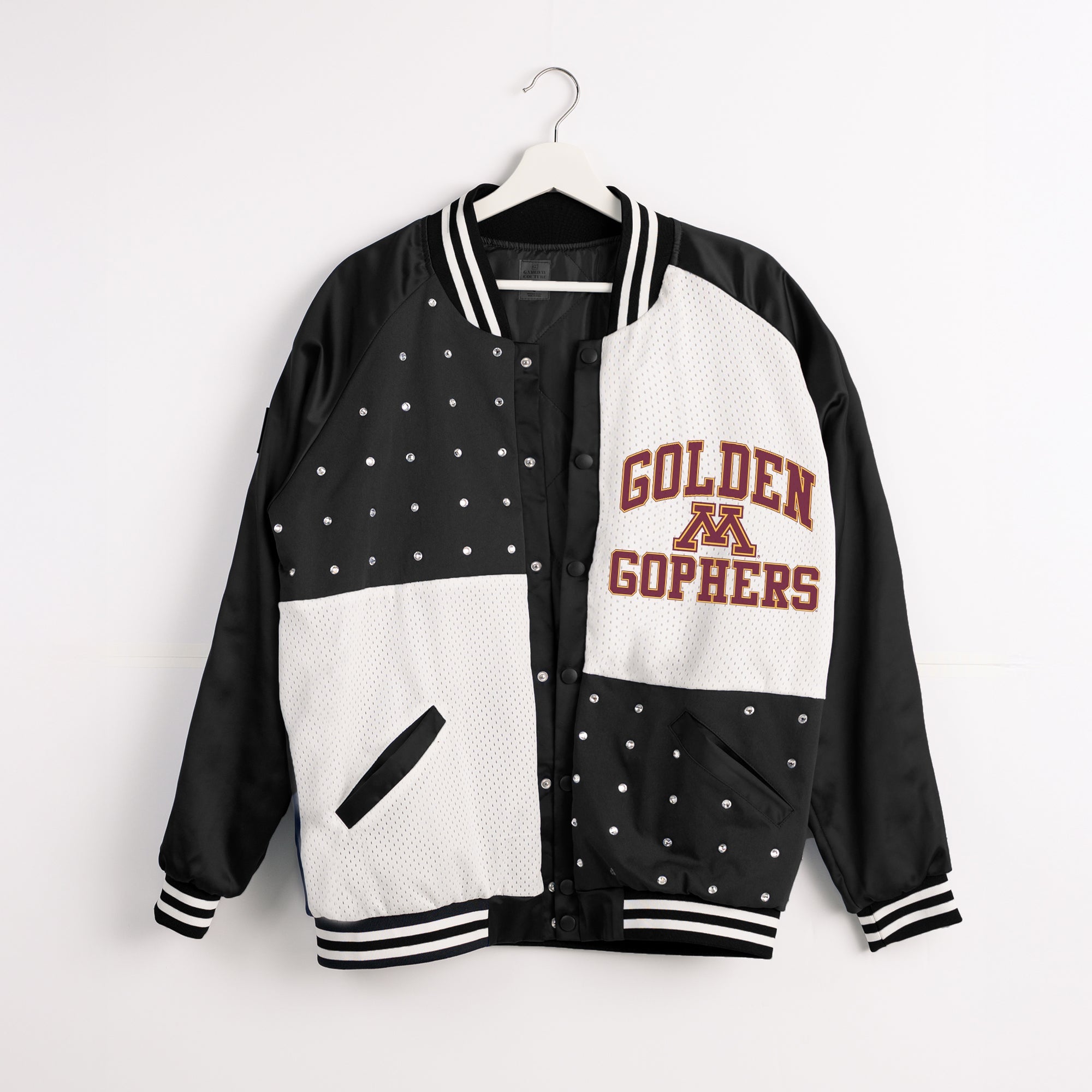 MINNESOTA GOLDEN GOPHERS REFINED RIVALRY THROWBACK VARSITY BOMBER JACKET