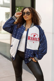 OLE MISS REBELS INNER DRIVE THROWBACK VARSITY BOMBER JACKET