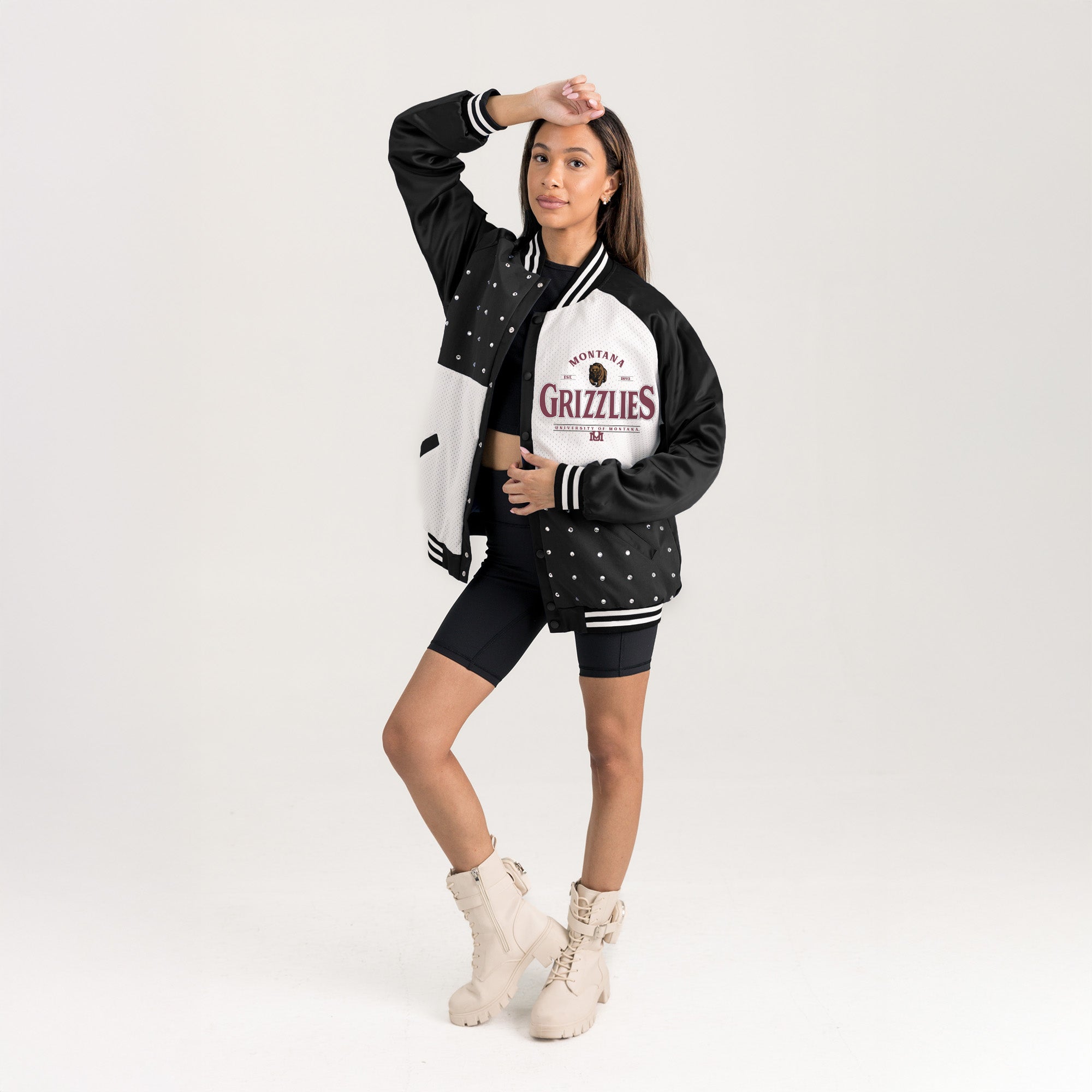 MONTANA GRIZZLIES INNER DRIVE THROWBACK VARSITY BOMBER JACKET