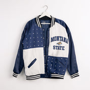 MONTANA STATE BOBCATS REFINED RIVALRY THROWBACK VARSITY BOMBER JACKET