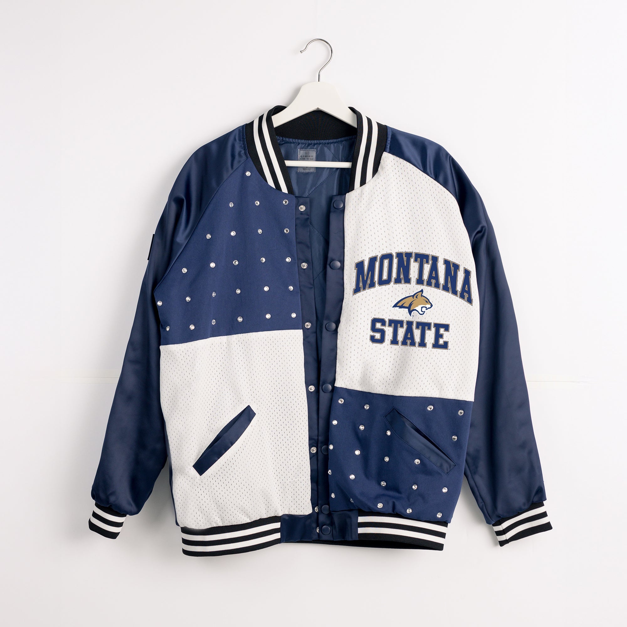 MONTANA STATE BOBCATS REFINED RIVALRY THROWBACK VARSITY BOMBER JACKET