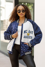NORTH CAROLINA A&T STATE AGGIES REFINED RIVALRY THROWBACK VARSITY BOMBER JACKET