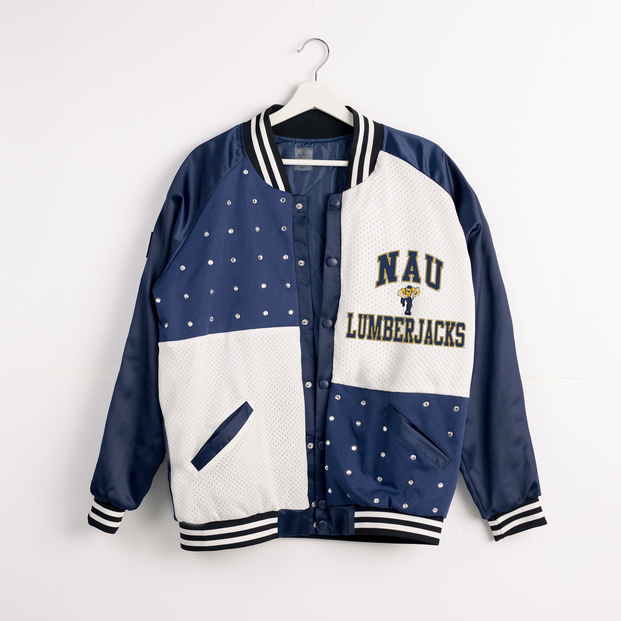 NORTHERN ARIZONA LUMBERJACKS REFINED RIVALRY THROWBACK VARSITY BOMBER JACKET