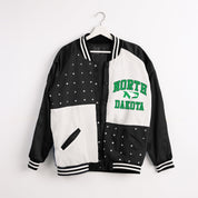 NORTH DAKOTA FIGHTING HAWKS REFINED RIVALRY THROWBACK VARSITY BOMBER JACKET
