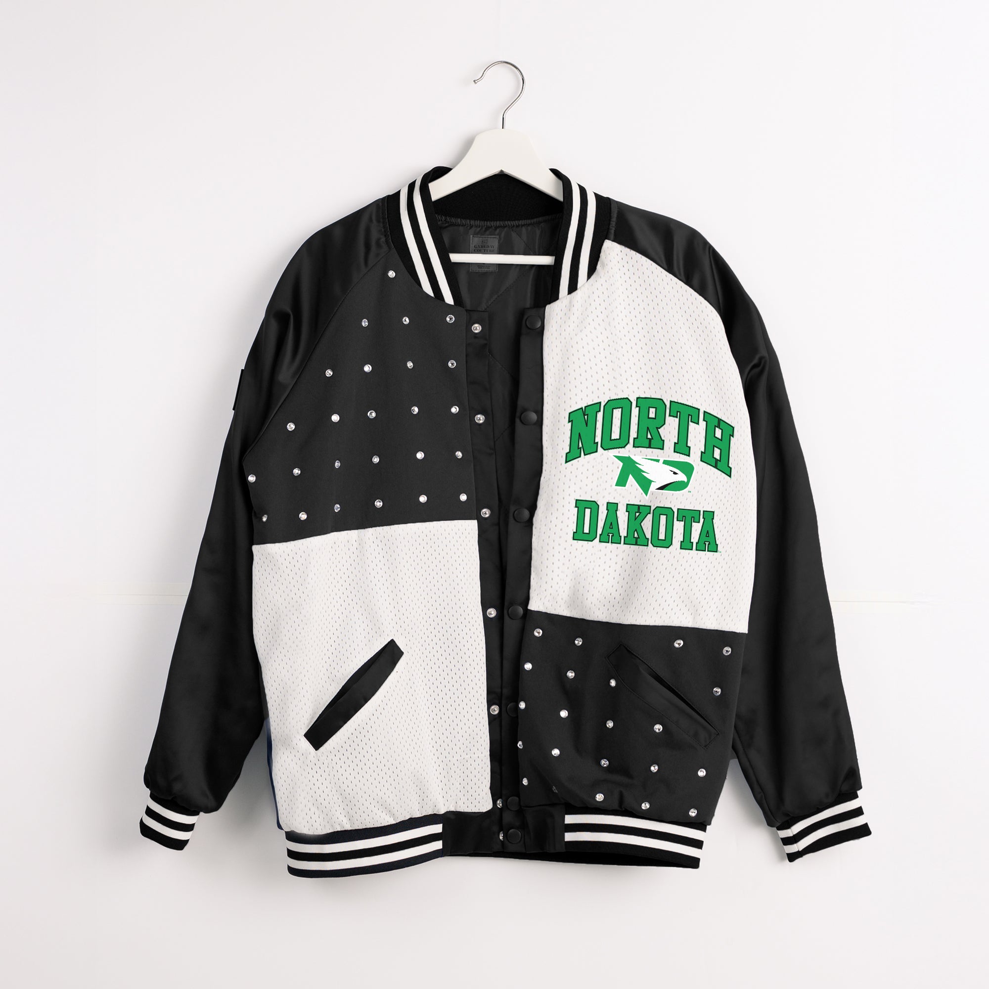 NORTH DAKOTA FIGHTING HAWKS REFINED RIVALRY THROWBACK VARSITY BOMBER JACKET