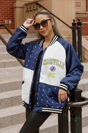 NASHVILLE SC REFINED RIVALRY THROWBACK VARSITY BOMBER JACKET