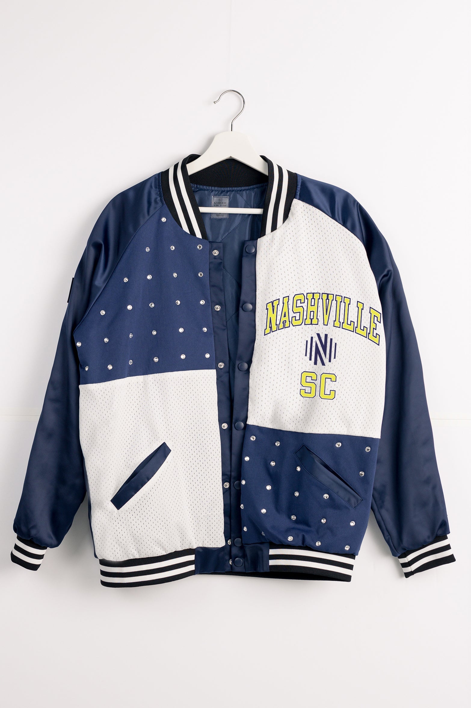 NASHVILLE SC REFINED RIVALRY THROWBACK VARSITY BOMBER JACKET