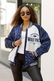 NEVADA WOLF PACK INNER DRIVE THROWBACK VARSITY BOMBER JACKET