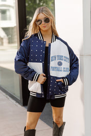 NEW YORK CITY FC REFINED RIVALRY THROWBACK VARSITY BOMBER JACKET