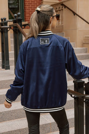 NEW YORK CITY FC REFINED RIVALRY THROWBACK VARSITY BOMBER JACKET