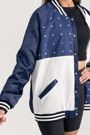 NEW YORK CITY FC REFINED RIVALRY THROWBACK VARSITY BOMBER JACKET