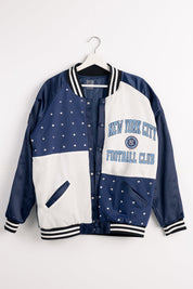 NEW YORK CITY FC REFINED RIVALRY THROWBACK VARSITY BOMBER JACKET