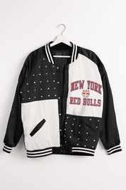 NEW YORK RED BULLS REFINED RIVALRY THROWBACK VARSITY BOMBER JACKET