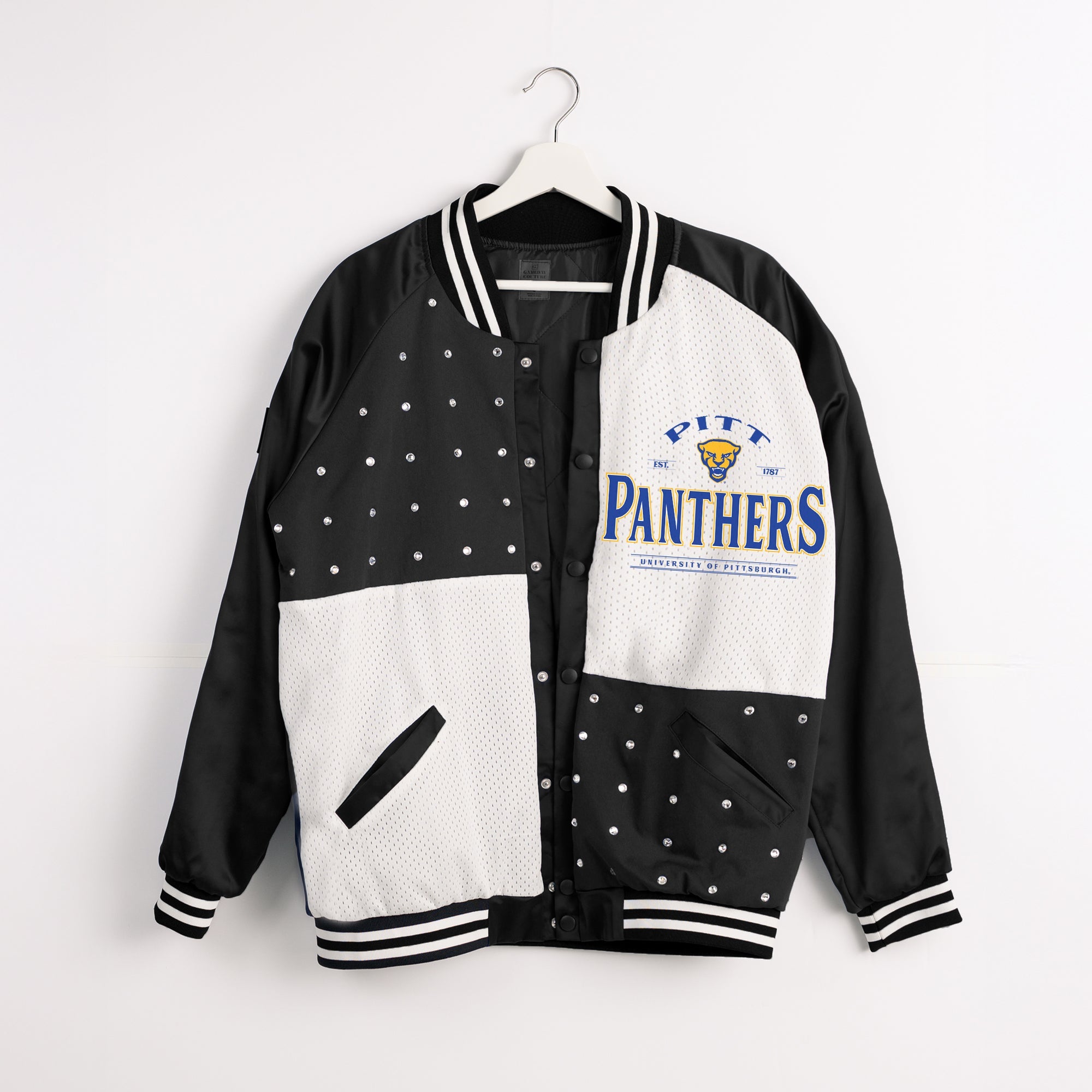 PITTSBURGH PANTHERS INNER DRIVE THROWBACK VARSITY BOMBER JACKET