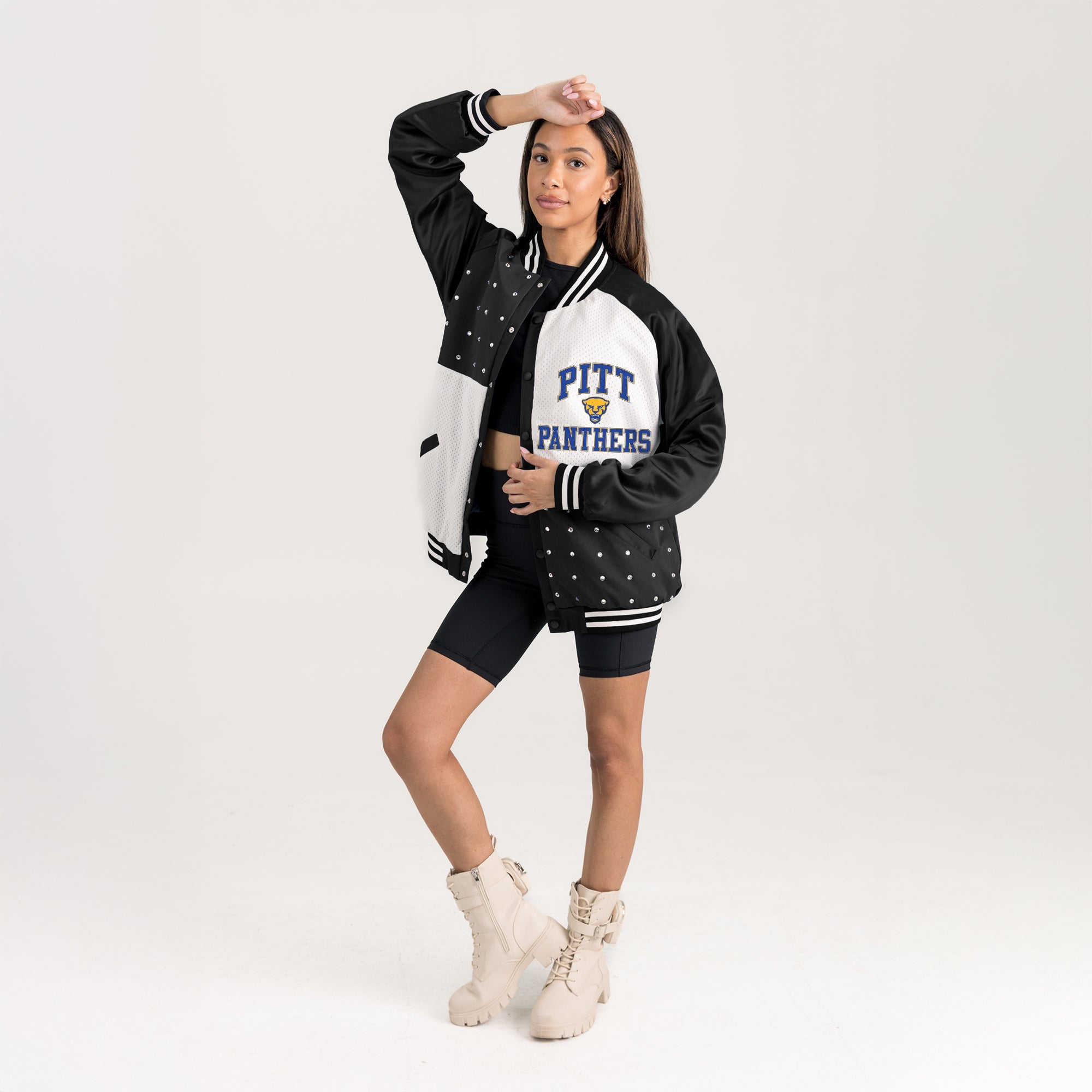 PITTSBURGH PANTHERS REFINED RIVALRY THROWBACK VARSITY BOMBER JACKET