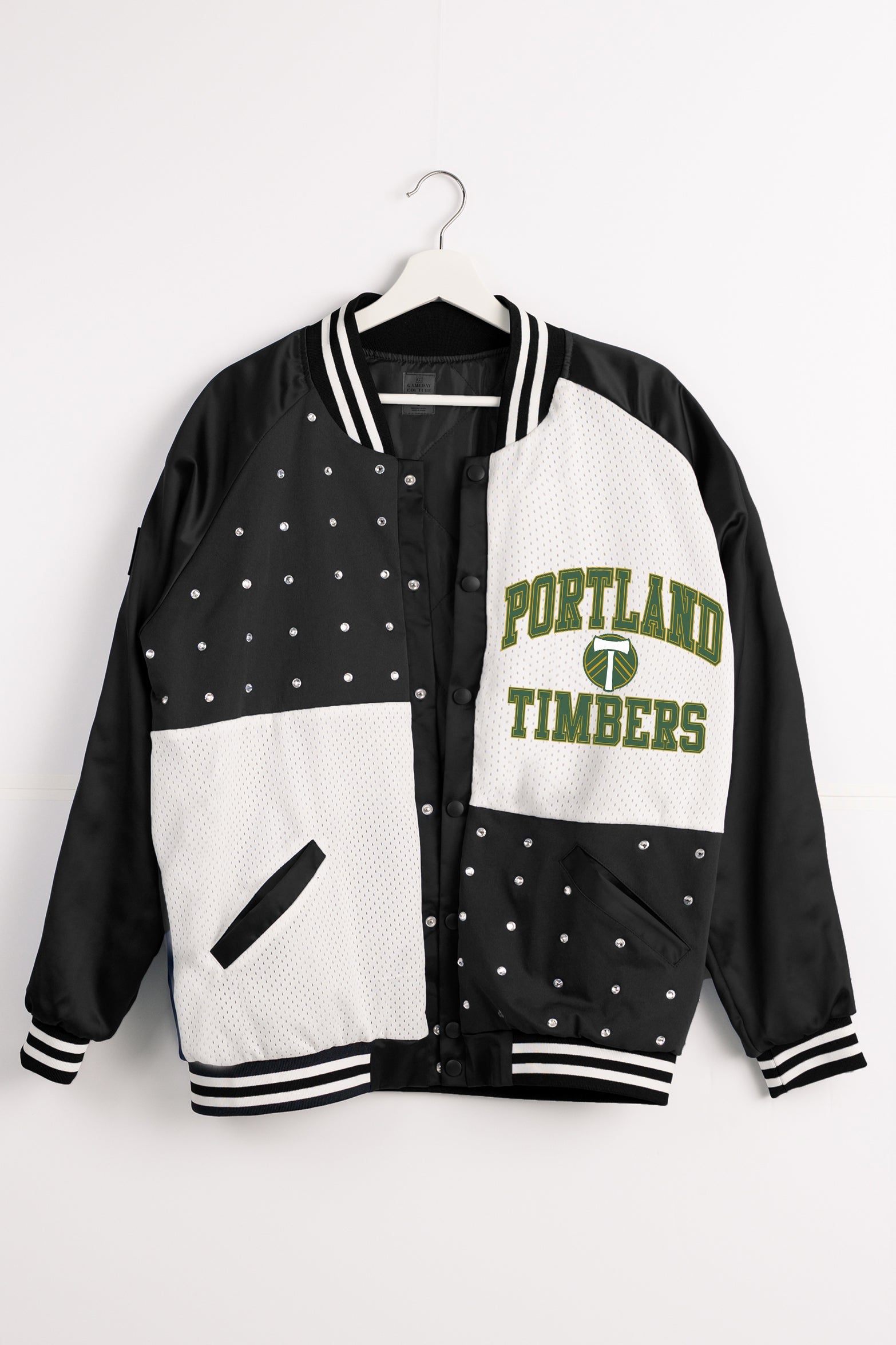PORTLAND TIMBERS REFINED RIVALRY THROWBACK VARSITY BOMBER JACKET